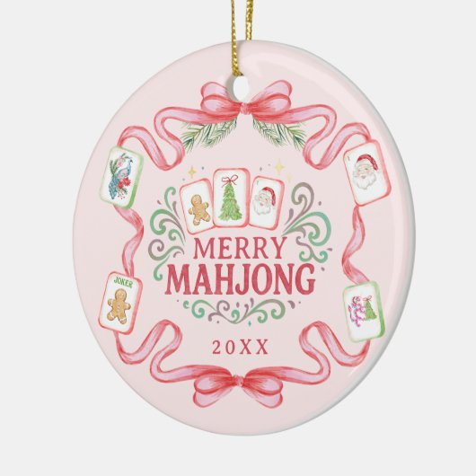 Merry Mahjong | Christmas Keramik Ornament (Links)