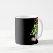 Merry Mahjong Christmas Tree Chinoiserie Holiday Kaffeetasse (VorderseiteRechts)