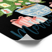 Merry Mahjong Christmas Tree Chinoiserie Holiday  Poster (Ecke)