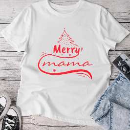 Merry Mama Christmas Shirt | Funny Mom Holiday 