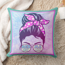 Merry Mama Fun Hair in a Bun Sonnenbrille Mama Ret Kissen