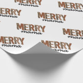 "Merry Mama" Moderner Farbblock Leopard Boho Geschenkpapier (Ecke)