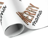 "Merry Mama" Moderner Farbblock Leopard Boho Geschenkpapier (Rolleneckpunkt)