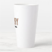 "Merry Mama" Moderner Farbblock Leopard Boho Milchtasse (Vorderseite)