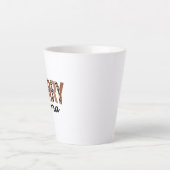 "Merry Mama" Moderner Farbblock Leopard Boho Milchtasse (Vorderseite)