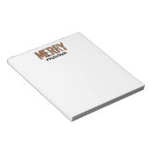 "Merry Mama" Moderner Farbblock Leopard Boho Notizblock (angewinkelt)