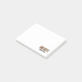 "Merry Mama" Moderner Farbblock Leopard Boho Post-it Klebezettel (angewinkelt)