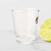 "Merry Mama" Moderner Farbblock Leopard Boho Schnapsglas (Links)