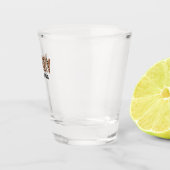 "Merry Mama" Moderner Farbblock Leopard Boho Schnapsglas (Rechts)