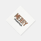 "Merry Mama" Moderner Farbblock Leopard Boho Serviette (Ecke)