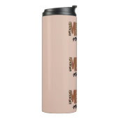 "Merry Mama" Moderner Farbblock Leopard Boho Thermosbecher (Nach links gedreht)