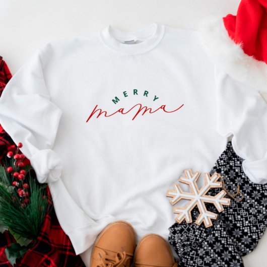 Merry Mama Script Christmas Sweatshirt