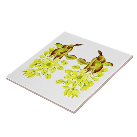 "Merry Maples" auf einer Keramik (I) Fliese (Seite)