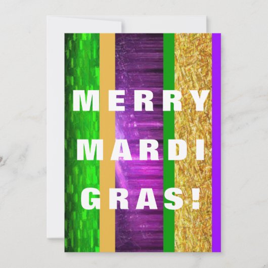 Merry Mardi Gras Feiertagskarte (Vorderseite)