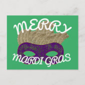 Merry Mardi Gras Postkarte (Vorderseite)