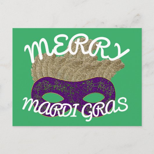 Merry Mardi Gras Postkarte (Vorderseite)