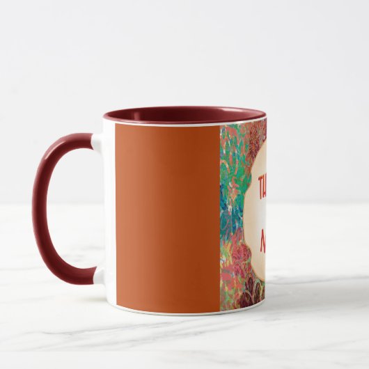 Merry Marigold Autumn Dankbarkeit Latte Tasse (Links)