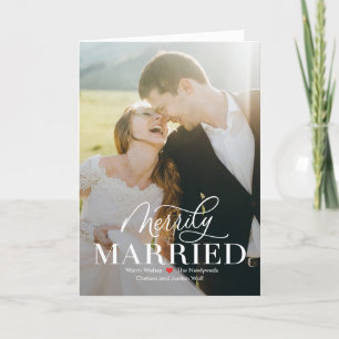 Merry Marriage Newlywed First Christmas Card Feiertagskarte