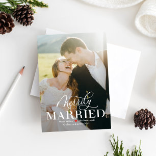 Merry Marriage Newlywed First Christmas Card Feiertagskarte