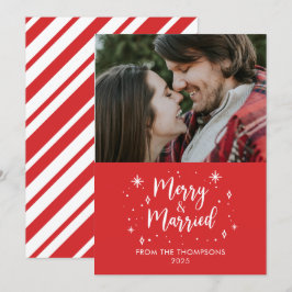 Merry & Married christmas photo card Einladung