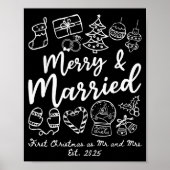 Merry Married First Christmas As Mr And Mrs 2025 N Poster (Vorne)