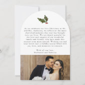 Merry & Married Handschriftliche Weihnachtskarte m Einladung (Rückseite)