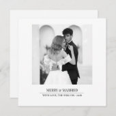 Merry & Married - Personalized Newlywed Christmas Feiertagskarte (Vorne/Hinten)
