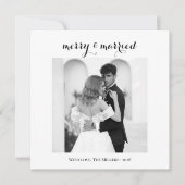 Merry & Married - Personalized Newlywed Christmas  Feiertagskarte (Vorderseite)