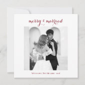 Merry & Married - Personalized Newlywed Christmas Feiertagskarte (Vorderseite)
