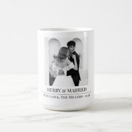Merry & Married - Personalized Newlywed Christmas Kaffeetasse