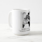 Merry & Married - Personalized Newlywed Christmas Kaffeetasse (Vorderseite Links)