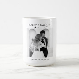 Merry & Married - Personalized Newlywed Christmas  Kaffeetasse