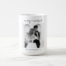 Merry & Married - Personalized Newlywed Christmas  Kaffeetasse
