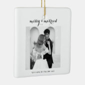 Merry & Married - Personalized Newlywed Christmas Keramikornament (Rechts)