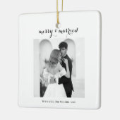 Merry & Married - Personalized Newlywed Christmas Keramikornament (Links)