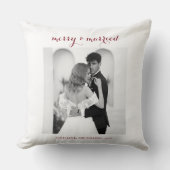 Merry & Married - Personalized Newlywed Christmas Kissen (Vorderseite)