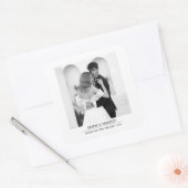 Merry & Married - Personalized Newlywed Christmas Quadratischer Aufkleber (Umschlag)