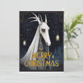 Merry Mary Lwyd Christmas Feiertagskarte (Stehend Vorderseite)