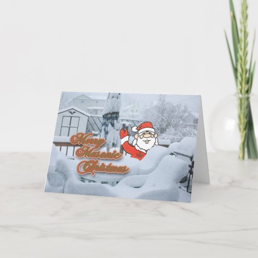 Merry Masonic Christmas Feiertagskarte (Vorderseite)