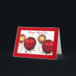Merry Mazel Tov Chrismukkah Ornaments Feiertagskarte<br><div class="desc">Merry Mazel Tov,  Chrismukkah Grußkarte zu feiern,  den Reichtum und das Diversity der Winterferien und Glauben. Die Ornamente mit dem Star of David (Magen David) werden vorgestellt. Art,  Bild und Vers Copyright © Shoaff Ballanger Studios,  2022.</div>