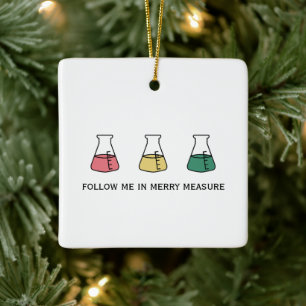 Merry Measure Chemistry Science Erlenmeyer Holiday Keramikornament