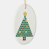 Merry Meeple Christmas Tree Oval Ornament (Rechts)