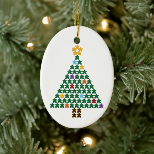 Merry Meeple Christmas Tree Oval Ornament (Baum)