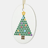 Merry Meeple Christmas Tree Oval Ornament (Links)