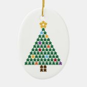 Merry Meeple Christmas Tree Oval Ornament (Vorne)