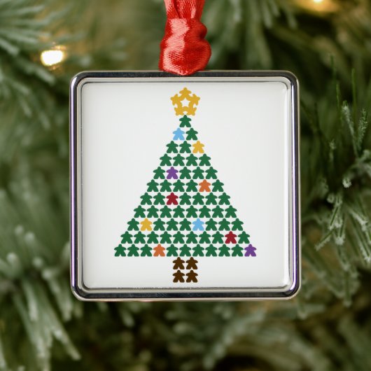 Merry Meeple Weihnachtsbaum Metal Ornament (Baum)