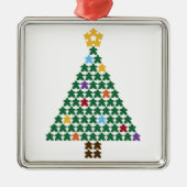 Merry Meeple Weihnachtsbaum Metal Ornament (Vorne)