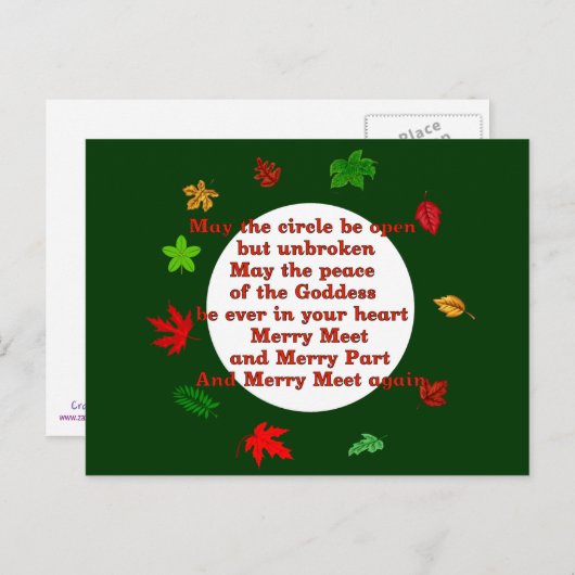 Merry Meet Feiertagspostkarte (Vorne/Hinten)