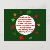 Merry Meet Feiertagspostkarte (Vorderseite)