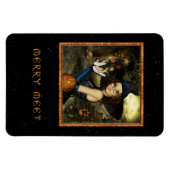 Merry Meet Niedlich Herbst Hexe Flexi Magnet (Horizontal)